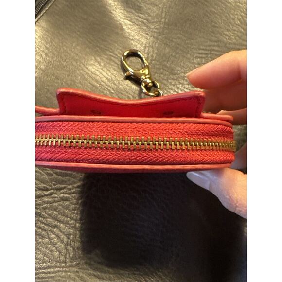 Fossil RED DRAGON 4” Sofia Coin Pouch LLUNAR ROCK Brand New Zip Gold Chain RARE - Picture 9 of 14